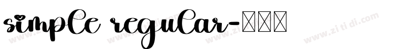 simple regular字体转换